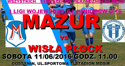 Mazur U-16 Podejmie Wisłę P...
