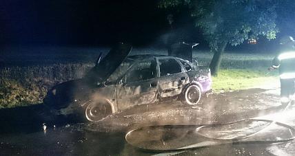 Nocny Pożar Auta W Sannikach