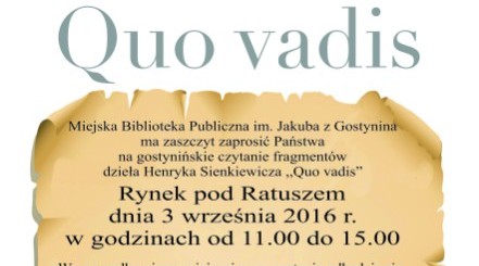 Narodowe czytanie "Quo vadis" na Rynku Miejskim