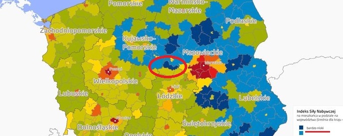 Siła nabywcza mieszkańców: Powiat Gostyniński wśród 20 najbiedniejszych