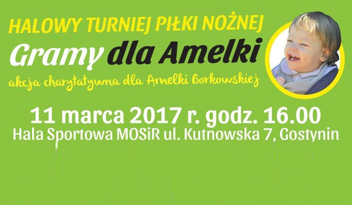Amelka walczy o samodzielność – zaproszenie na turniej charytatywny