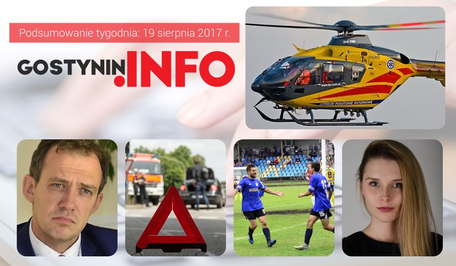Podsumowanie tygodnia: wypadki na osiedlu Zalesie i pod Szczawinem, felieton „Nie wyręczajcie burmistrza” oraz gostyninianka w filmie komediowym w TVP