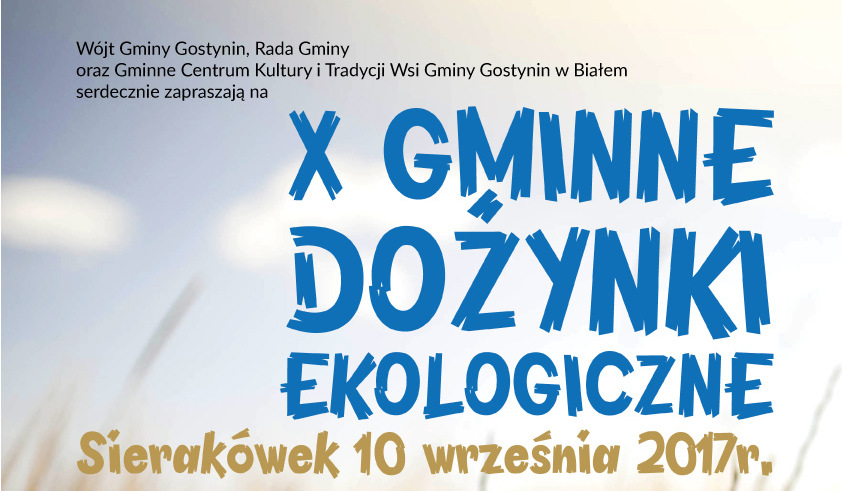 X Gminne Dożynki Ekologiczne - zaproszenie